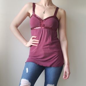 Magenta Sequined Tank Top Express